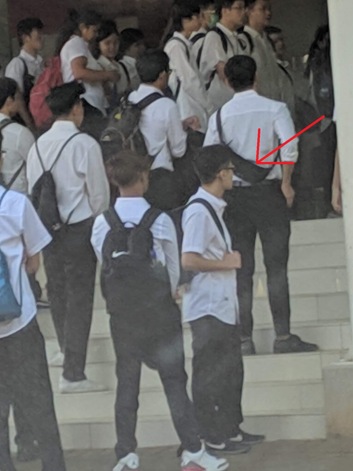 My first day in campus. I’m the one pointed to with the red arrow.